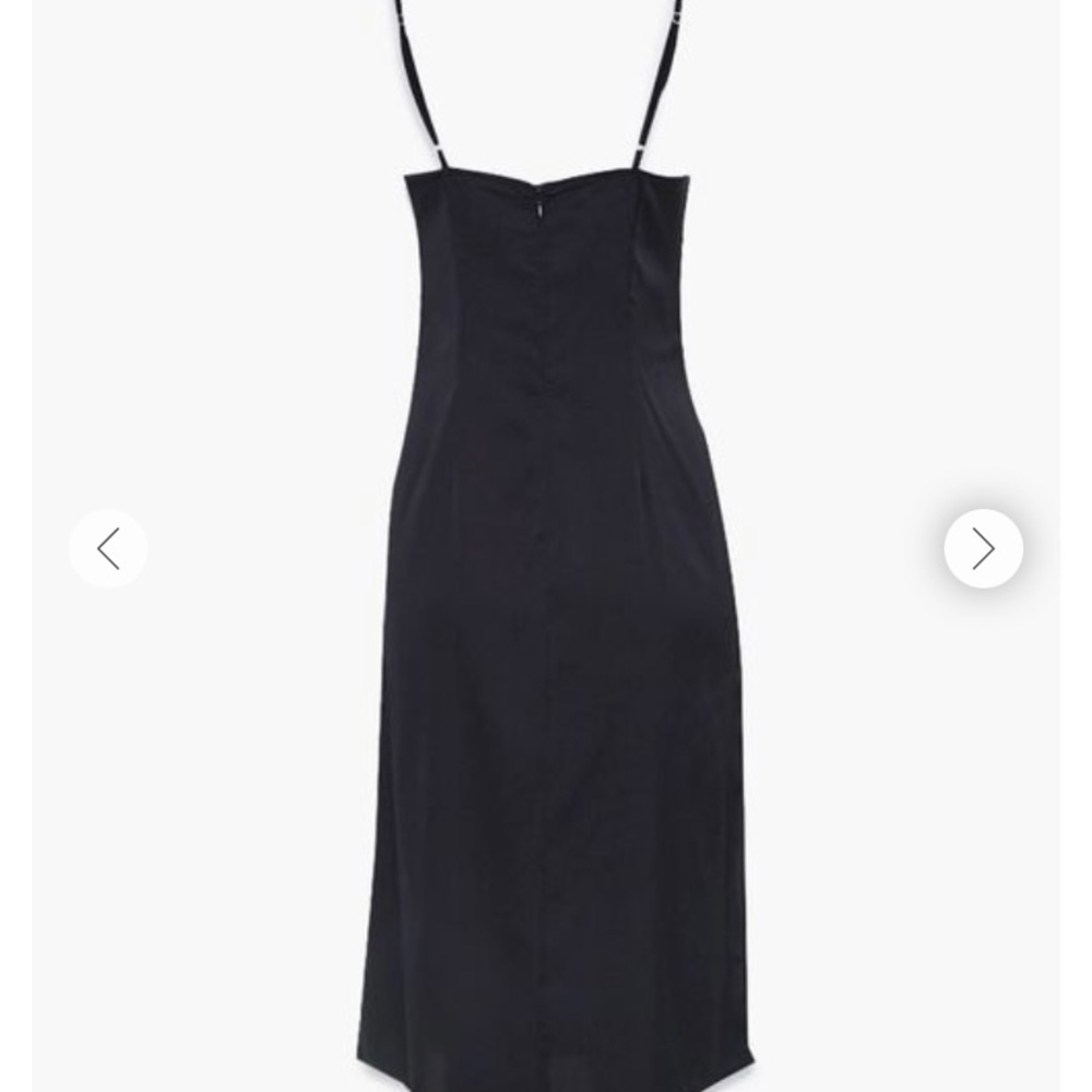 Forever 21 Black Slip midi dress size S NWT - Picture 3 of 11
